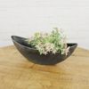 Macosa Home Pflanzschale Pflanzschale Schiff schwarz mamoriert Oval 39 cm Kunststoff (Übertopf Blumentopf, 1 St, Pflanzen-Topf Deko-Schale), Blumenschale Pflanzgefäß Blumentopf Jardniere Bild 2