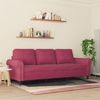 vidaXL 3-Sitzer-Sofa Weinrot 180 cm Samt 359543 Bild 3