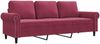vidaXL 3-Sitzer-Sofa Weinrot 180 cm Samt 359543 Bild 2