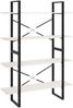 vidaXL Bücherregal 4 Böden Weiß 100x30x140 cm Massivholz Kiefer 806483 Bild 2