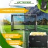KESSER® Fußballtor mit Polsterung, Erdhaken, Luftpumpe & Hüttchen, Stahlrahmen schwarz, 240x160 cm Bild 2