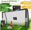 KESSER® Fußballtor mit Polsterung, Erdhaken, Luftpumpe & Hüttchen, Stahlrahmen schwarz, 240x160 cm Bild 3