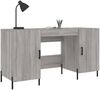vidaXL Schreibtisch Grau Sonoma 140x50x75 cm Holzwerkstoff 829562 Bild 3