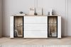 Home affaire Sideboard modernes Design mit Glaseinsätzen und 3 Schubladen, Breite 150 cm (1 St), Grifflose Fronten mit Push-to-Open, höhenverstellbare Einlegeböden Bild 3