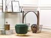 Pouf dunkelgrün Samtstoff ⌀ 43 cm IRVING Bild 3