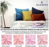 Barbons Kissenbezug 40x40 2er Set – Samt Dekokissenbezug weiche Kissenbezüge Kissenhülle mit Reißverschluss Kopfkissenbezug (40x40, Rose) Bild 4