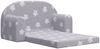 vidaXL Kinder-Schlafsofa 2-Sitzer Hellgrau mit Sternen Weicher Plüsch 357022 Bild 4