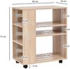 Kadima Design Regal "Brenta": Elegantes Multifunktionsmöbel, Rollen, Viel Stauraum, Modernes Design. Beige, 60x35x75 cm Bild 4
