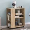 Kadima Design Regal "Brenta": Elegantes Multifunktionsmöbel, Rollen, Viel Stauraum, Modernes Design. Beige, 60x35x75 cm Bild 2