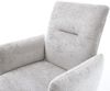Freischwinger Jova-Flex mit Armlehnen Chenille Silbergrau Freischwinger rund Edelstahl Taschenfederkern Bild 4
