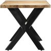 vidaXL Esstisch 140 x 70 x 75 cm Massives Raues Mangoholz [247437] Bild 3