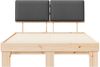 vidaXL Bettgestell mit gepolstertem Kopfteil Dunkelgrau 140 x 190 cm 877285 Bild 5