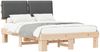 vidaXL Bettgestell mit gepolstertem Kopfteil Dunkelgrau 140 x 190 cm 877285 Bild 2