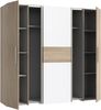 FORTE Kalixtus Kleiderschrank, Holzwerkstoff, Weiß/Beige, 200,1 x 190,5 x 61,6 cm Bild 5
