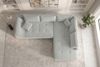 Couch Mykonos L Form in Samtstoff - Cordstoff - hellgrau - Rechts Bild 5