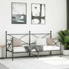 vidaXL Tagesbett ohne Matratze Schwarz 75x190 cm Stahl 4104665 Bild 3