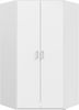 Forte ECONOBOX 2 Eckkleiderschrank 115 120, 2-türiger Drehtürenschrank, Holzwerkstoff, Weiß, 116,8 cm breit, 210,5 cm hoch, 116,8 cm tief Bild 2