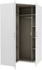 Forte ECONOBOX 2 Eckkleiderschrank 115 120, 2-türiger Drehtürenschrank, Holzwerkstoff, Weiß, 116,8 cm breit, 210,5 cm hoch, 116,8 cm tief Bild 5
