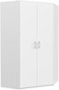 Forte ECONOBOX 2 Eckkleiderschrank 115 120, 2-türiger Drehtürenschrank, Holzwerkstoff, Weiß, 116,8 cm breit, 210,5 cm hoch, 116,8 cm tief Bild 3