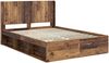 vidaXL Bettgestell mit Stauraum und Kopfteil Altholz 120 x 200 cm 3413875 Bild 4