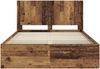 vidaXL Bettgestell mit Stauraum und Kopfteil Altholz 120 x 200 cm 3413875 Bild 5