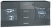 Sideboard Kommode Bari V1, Korpus in Schwarz matt / Front in Grau Hochglanz (139 x 72 x 35) Bild 4