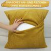 Amilian Dekokissen 2er Set Kissen - Zierkissen - Sofakissen mit Füllung und Kissenbezug, (2 Stück), Kopfkissen, Kuschelkissen, Couchkissen mit Kissenfüllung Bild 3