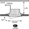 927.49 Paulmann Premium EBL Helia eckig schwb LED 2700K 8,7W 230V/700mA 92x92mm wsalu Alu Acr13202 Bild 3