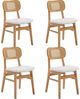 WAHSON OFFICE CHAIRS Esszimmerstuhl Rattansessel 2/4er Set, Küchenstuhl Bild 5