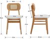 WAHSON OFFICE CHAIRS Esszimmerstuhl Rattansessel 2/4er Set, Küchenstuhl Bild 2