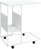 vidaXL Beistelltisch mit Rollen Weiß 55x36x63,5 cm Holzwerkstoff 343111 Bild 2