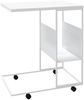 vidaXL Beistelltisch mit Rollen Weiß 55x36x63,5 cm Holzwerkstoff 343111 Bild 5