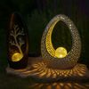 2x LED Solarleuchte, bronze gold, Baum, H 27,5 cm Bild 2