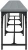 vidaXL Essbank Hellgrau 248x32x45 cm Stahl und Stoff 835227 Bild 5