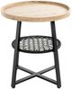 Beistelltisch >54461< in eiche, schwarz, MDF, Metall, PVC - 55x50cm (HxD) Bild 3