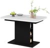 Esstisch Fenaro Weiß/Schwarz 120 x 80 cm mit offenen Fächern Vicco Bild 5