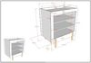 Wickelkommode Karylin 88x54x95 Wickelregal MDF Weiß Bild 3