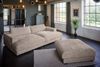 KAWOLA Big Sofa MADELINE Cord taupe mit Hocker und 4 Zierkissen 85 x 170 x 290 cm Bild 2