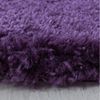 KADIMA DESIGN Teppich SALZACH Shaggy Langflor Wohnzimmer Schlafzimmer Waschbar Flauschig, Rund, Höhe: 52 mm, Violett, 80x80 cm, Wohnzimmerteppich Strapazierfähig Waschbar Bild 3