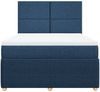 vidaXL Boxspringbett mit Matratze Blau 160x200 cm Stoff 3292106 Bild 4