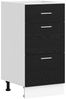 vidaXL Küchenunterschrank Schwarz Eichen-Optik 40 x 46 x 81.5 cm 876659 Bild 2