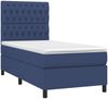 vidaXL Boxspringbett mit Matratze Blau 90x200 cm Stoff 3141991 Bild 3