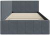 vidaXL Eckbettgestell mit Kopfteil Dunkelgrau 90 cm x 200 cm Samt 42016308 Bild 5