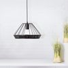 Brilliant Leuchten No. 99264-06 Tory Pendelleuchte 1-flammig schwarzmatt rattan E27 Bild 2