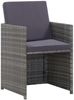 vidaXL 5-tlg. Garten-Essgruppe Poly Rattan Akazie Massivholz Anthrazit 46368 Bild 2