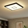 LED Deckenleuchte, Schwarz, Backlight, quadratisch, L 42 cm Bild 3