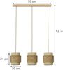 3er Pendelleuchte Morten Creme 70 x 120 cm Vicco Bild 3