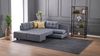Eckschlafsofa, 'Manama', 85 x 206 x 280, Grau Bild 2