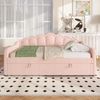 Ulife Daybett Polsterbett Elegantes Tagesbett Schlafsofa mit LED-Beleuchtung, Hydraulisch Bett, Mit Stauraum, 90x200cm Bild 3