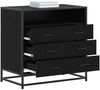 vidaXL Schubladenschrank 3-Schublade Schwarz Eichen-Optik 8010308 Bild 2